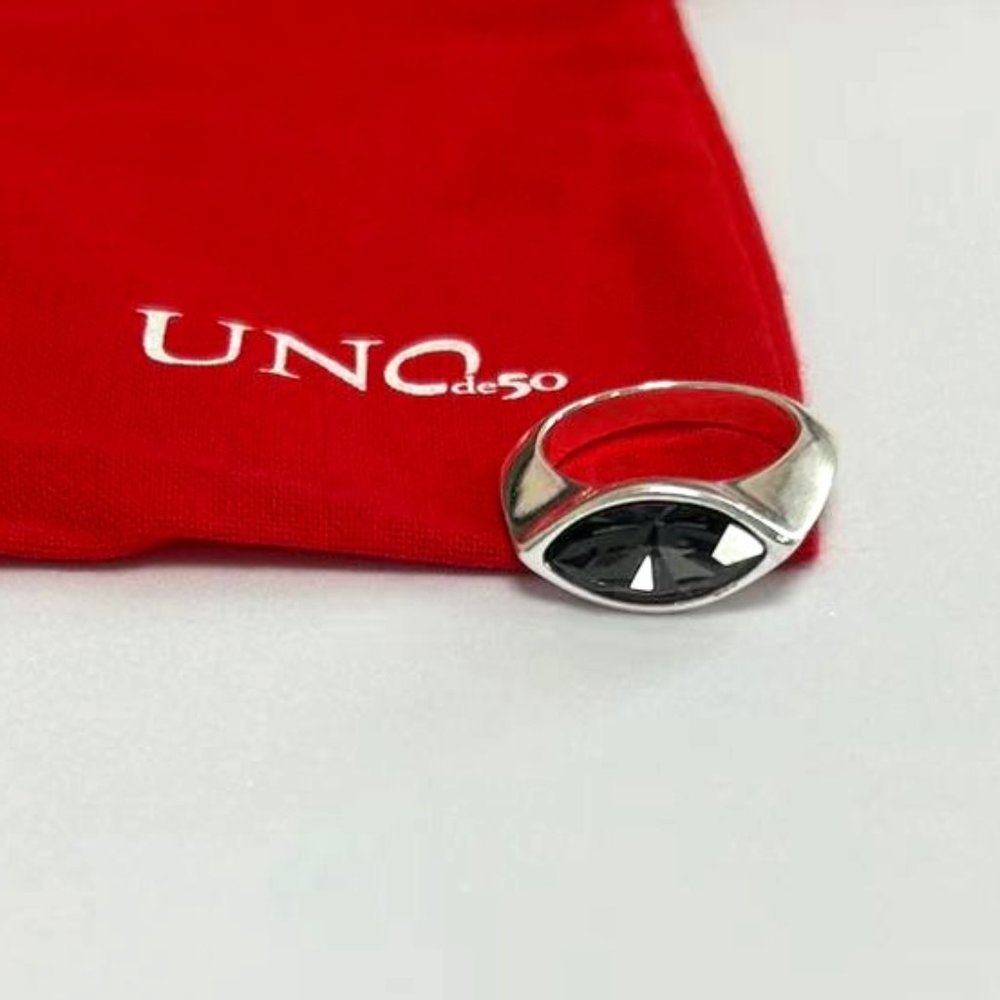 Uno de 50 UNO DE 50 “STAR-TRICK” RING. Woman ring, crystal gray ring, silver